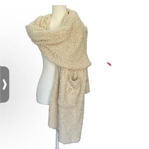Demdaco Giving Elegant Cream Knit Scarf Hallmark